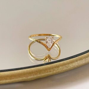 18k Stone ring s6 0142