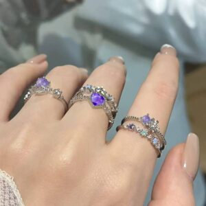 Ring set purple. Code: 0178