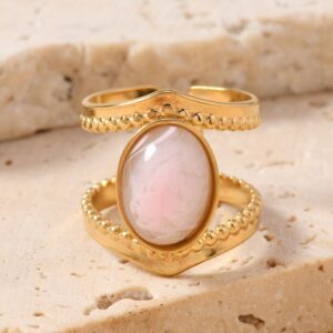 18K Gold Plated Stainless Steel Ring (0822)