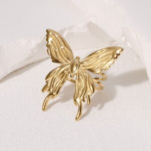 18K Gold Plated Stainless Steel Ring (0821)