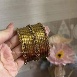 Golden Metal Bangles (0828)
