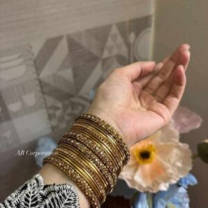 Golden Metal Bangles (0829)